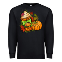 Black Fall pumpkin coffee Premium Sweatshirt - NancyCooperArtShop