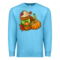 Ocean Blue Fall pumpkin coffee Premium Sweatshirt - NancyCooperArtShop