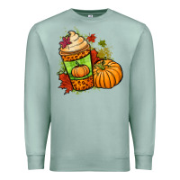 Seafoam Fall pumpkin coffee Premium Sweatshirt - NancyCooperArtShop