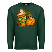 Sports Green Fall pumpkin coffee Premium Sweatshirt - NancyCooperArtShop