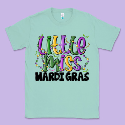 Little Miss Mardi Gras Classic Tee Designed By Maliassmallbusiness