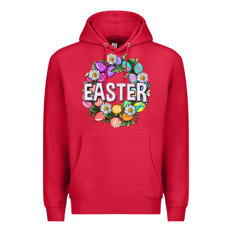 Easter With Eggs And Daisy Easter Day Premium Hoodie by HowdyJamesFarm | Teevron