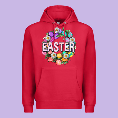 Easter With Eggs And Daisy Easter Day Premium Hoodie Designed By Howdyjamesfarm