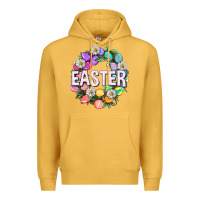 Mustard Easter with eggs and daisy Easter Day Premium Hoodie - HowdyJamesFarm
