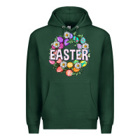 Sports Green Easter with eggs and daisy Easter Day Premium Hoodie - HowdyJamesFarm