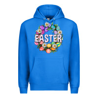 True Royal Easter with eggs and daisy Easter Day Premium Hoodie - HowdyJamesFarm