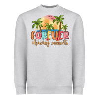 Heather Grey forever chasing sunsets Heavyweight Sweatshirt - MaliasSmallBusiness