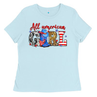 Baby Blue All American girl Ladies Tee - Neo Western