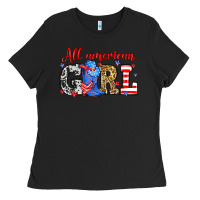Black All American girl Ladies Tee - Neo Western