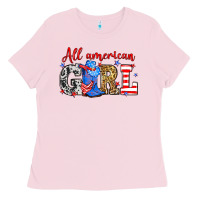 Bubblegum Pink All American girl Ladies Tee - Neo Western