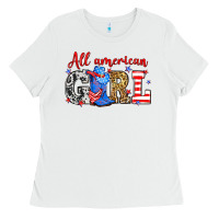 White All American girl Ladies Tee - Neo Western