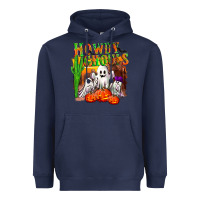 Navy Howdy ghouls Heavyweight Hoodie - NancyCooperArtShop