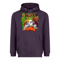 Plum Howdy ghouls Heavyweight Hoodie - NancyCooperArtShop