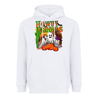 White Howdy ghouls Heavyweight Hoodie - NancyCooperArtShop