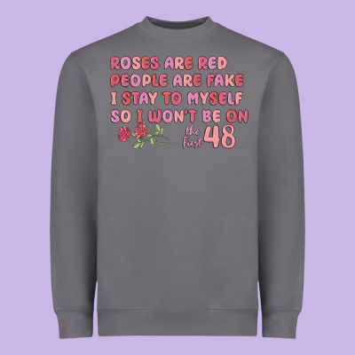 Roses Are Red Heavyweight Sweatshirt Designed By Maliassmallbusiness
