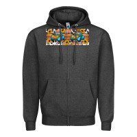 Charcoal Heather Fall truck Zipper Hoodie - Artiststas