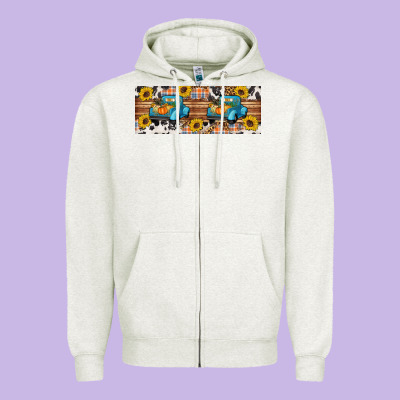 Fall Truck Zipper Hoodie Designed By Artiststas
