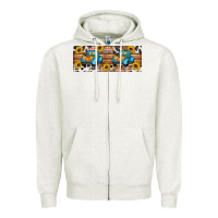 Oatmeal Heather Fall truck Zipper Hoodie - Artiststas