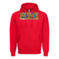 Red Fall truck Zipper Hoodie - Artiststas