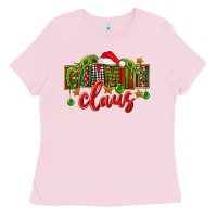 Bubblegum Pink Christmas gimmie claus Ladies Tee - FaDigitalArtStudio
