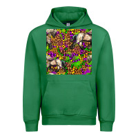 Emerald mardi gras leopard horse seamless pattern Urban Hoodie - FaDigitalArtStudio