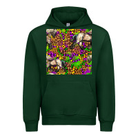 Forest Green mardi gras leopard horse seamless pattern Urban Hoodie - FaDigitalArtStudio