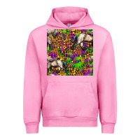 Fuchsia Pink mardi gras leopard horse seamless pattern Urban Hoodie - FaDigitalArtStudio