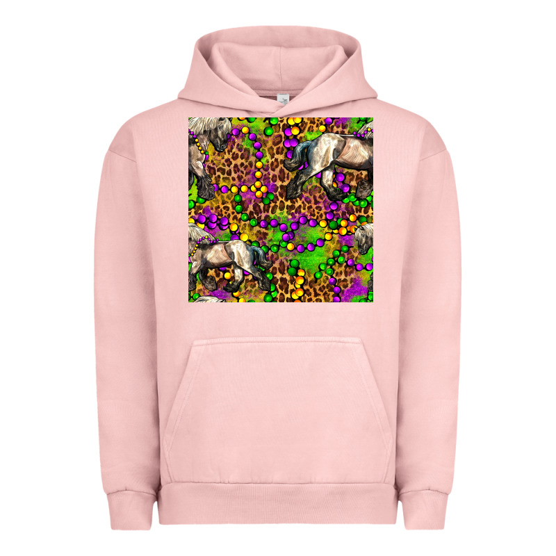 Mardi Gras Leopard Horse Seamless Pattern Urban Hoodie by FaDigitalArtStudio | Teevron