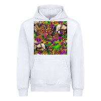 White mardi gras leopard horse seamless pattern Urban Hoodie - FaDigitalArtStudio