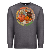Charcoal Heather Bonfires flannels smores campfires pumpkin Premium Sweatshirt - NancyCooperArtShop