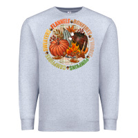 Heather Grey Bonfires flannels smores campfires pumpkin Premium Sweatshirt - NancyCooperArtShop
