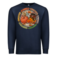 Navy Bonfires flannels smores campfires pumpkin Premium Sweatshirt - NancyCooperArtShop