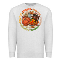 Oatmeal Heather Bonfires flannels smores campfires pumpkin Premium Sweatshirt - NancyCooperArtShop