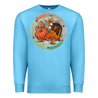 Ocean Blue Bonfires flannels smores campfires pumpkin Premium Sweatshirt - NancyCooperArtShop