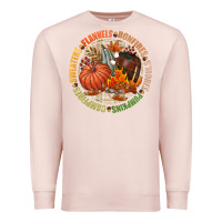 Pale Pink Bonfires flannels smores campfires pumpkin Premium Sweatshirt - NancyCooperArtShop