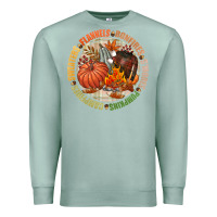Seafoam Bonfires flannels smores campfires pumpkin Premium Sweatshirt - NancyCooperArtShop