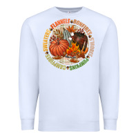 White Bonfires flannels smores campfires pumpkin Premium Sweatshirt - NancyCooperArtShop