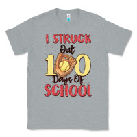 Heather Grey i struck out 100 days of school Classic Tee - MaliasSmallBusiness