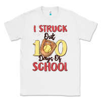 White i struck out 100 days of school Classic Tee - MaliasSmallBusiness