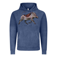 Vintage Denim Warthog Illustrations Vintage Hoodie - LillyAllenDesigns