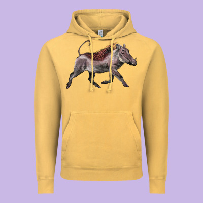 Warthog Illustrations Vintage Hoodie Designed By Lillyallendesigns
