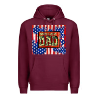 Burgundy world best dad Premium Hoodie - TumblerDesignByShophia