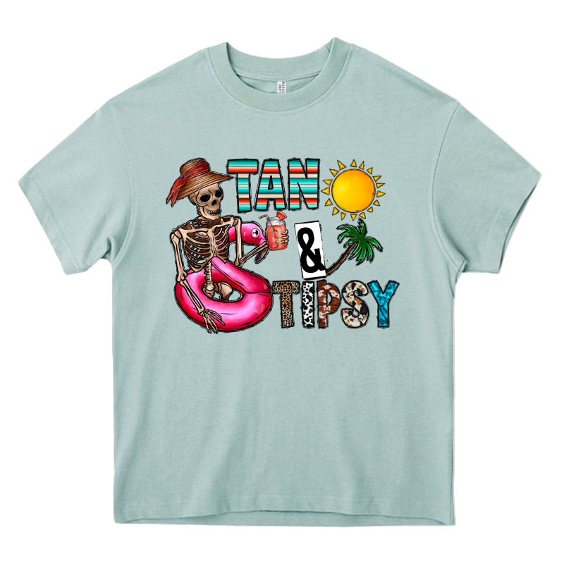 Tan Tipsy Heavy Core Tee by CowhideDigitalArt | Teevron