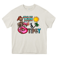 Cream Tan Tipsy Heavy Core Tee - CowhideDigitalArt