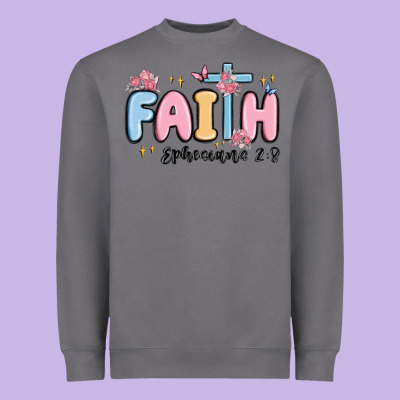 Faith Ephesians 2 8 Heavyweight Sweatshirt Designed By Maliassmallbusiness