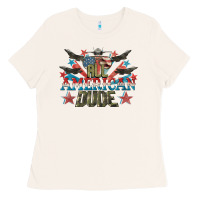 Bone All American dude 4th of July Ladies Tee - CowGirlArtShop