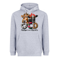 Heather Grey OCD Obsessive Cow Disorder Heavyweight Hoodie - texasbilliewilder