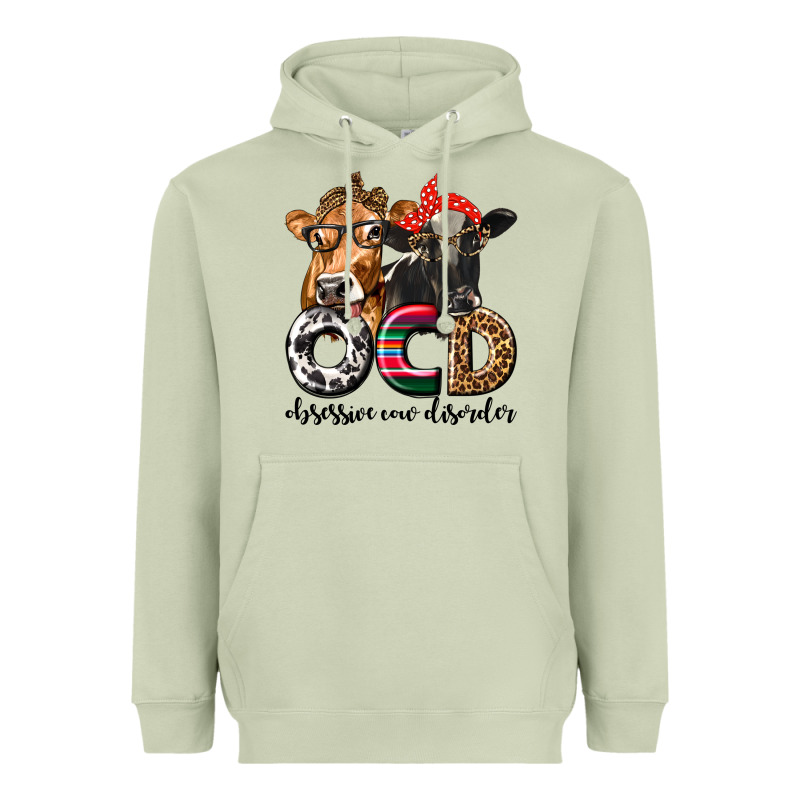 Ocd Obsessive Cow Disorder Heavyweight Hoodie by texasbilliewilder | Teevron