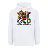 White OCD Obsessive Cow Disorder Heavyweight Hoodie - texasbilliewilder