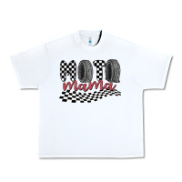 White moto mama Urban Heavy Tee - MaliasSmallBusiness
